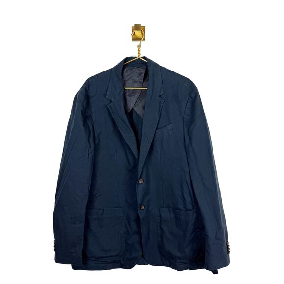 Faherty Reserve Cotton Linen All Season Blazer Navy Blue Sz XXL - Picture 3 of 8